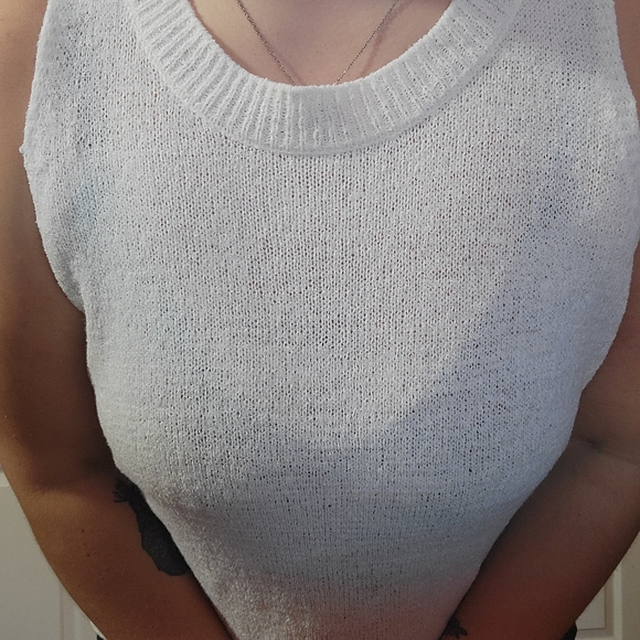Cream Knit Tank - Picture 4 of 6